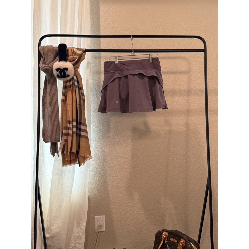 Lululemon Pace Setter Skirt Purple Mauve Pleated Athletic Skort Tennis Running 4